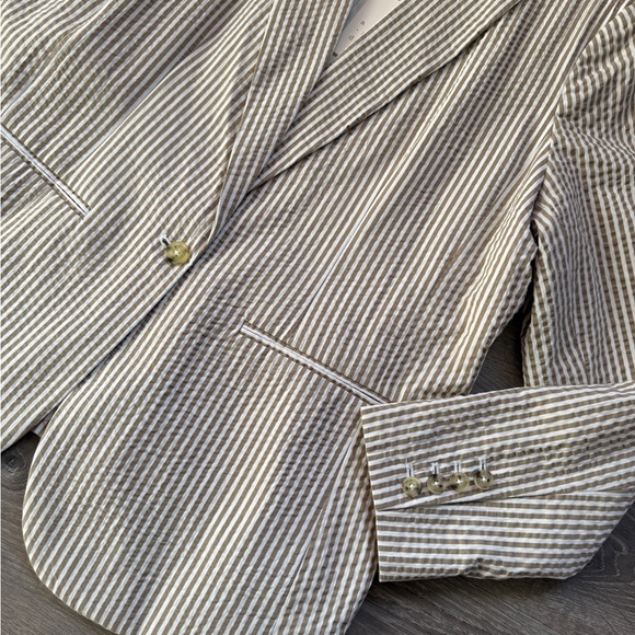 a new day Beige and White Striped Blazer-size 18-NWT - Picture 2 of 11
